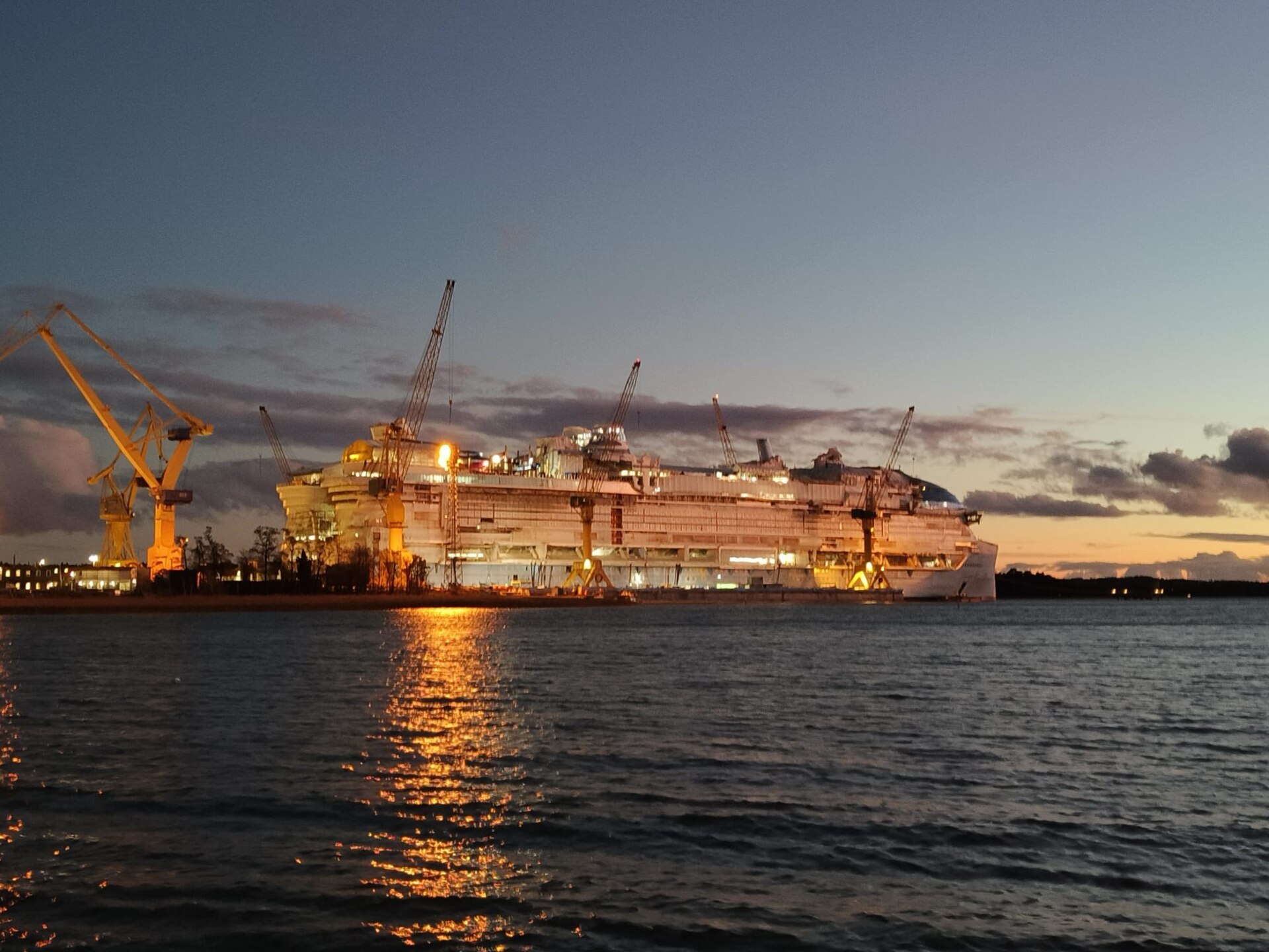 Star of the Seas during construction in Pansio, 2024